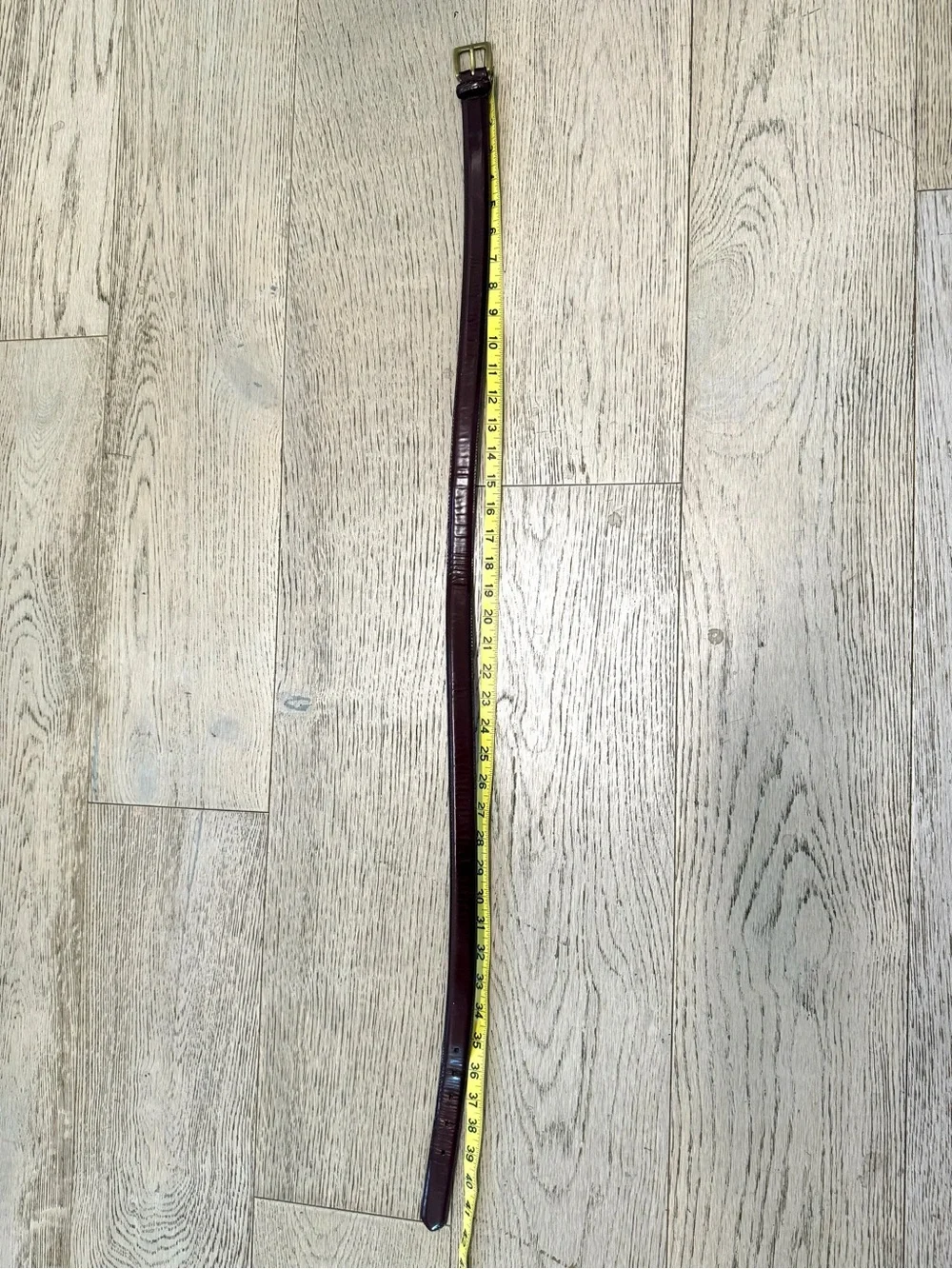 Vintage Coach Leather Belt Burgundy Oxblood Brass Buckle Size 36